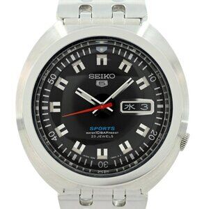 Seiko 40mm Men's Re-Issue 23J Black Dial Sushi Role SBSS007 Reference 7S36-0060!
